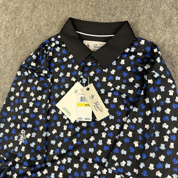Original Penguin Men's‎ Medium Polo Shirt Golf All Over Print New With Tags Rare - Picture 1 of 10